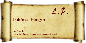 Lukács Pongor névjegykártya